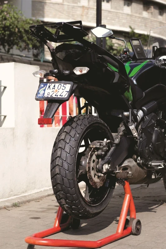 Kawasaki Versys 650 fitted with premium touring tyres fitment 4