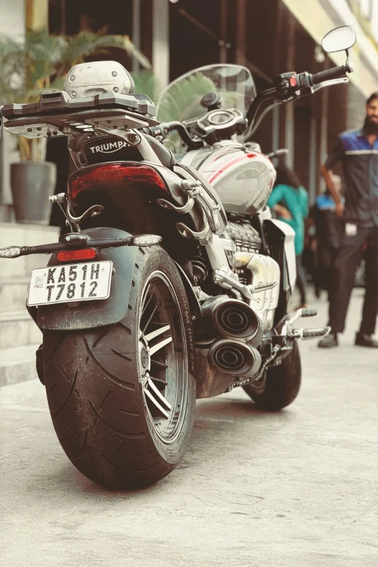 Triumph Rocket 3 power cruiser on highway fitment 4