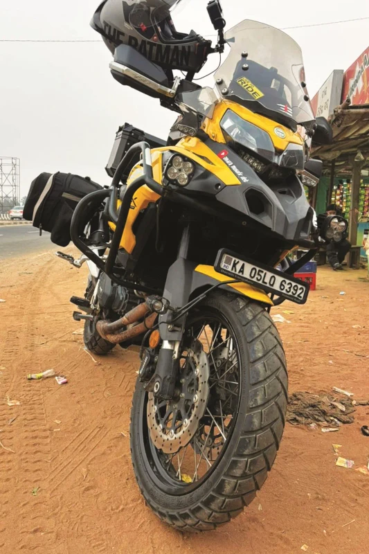 Benelli TRK 502X front tyre fitment 2