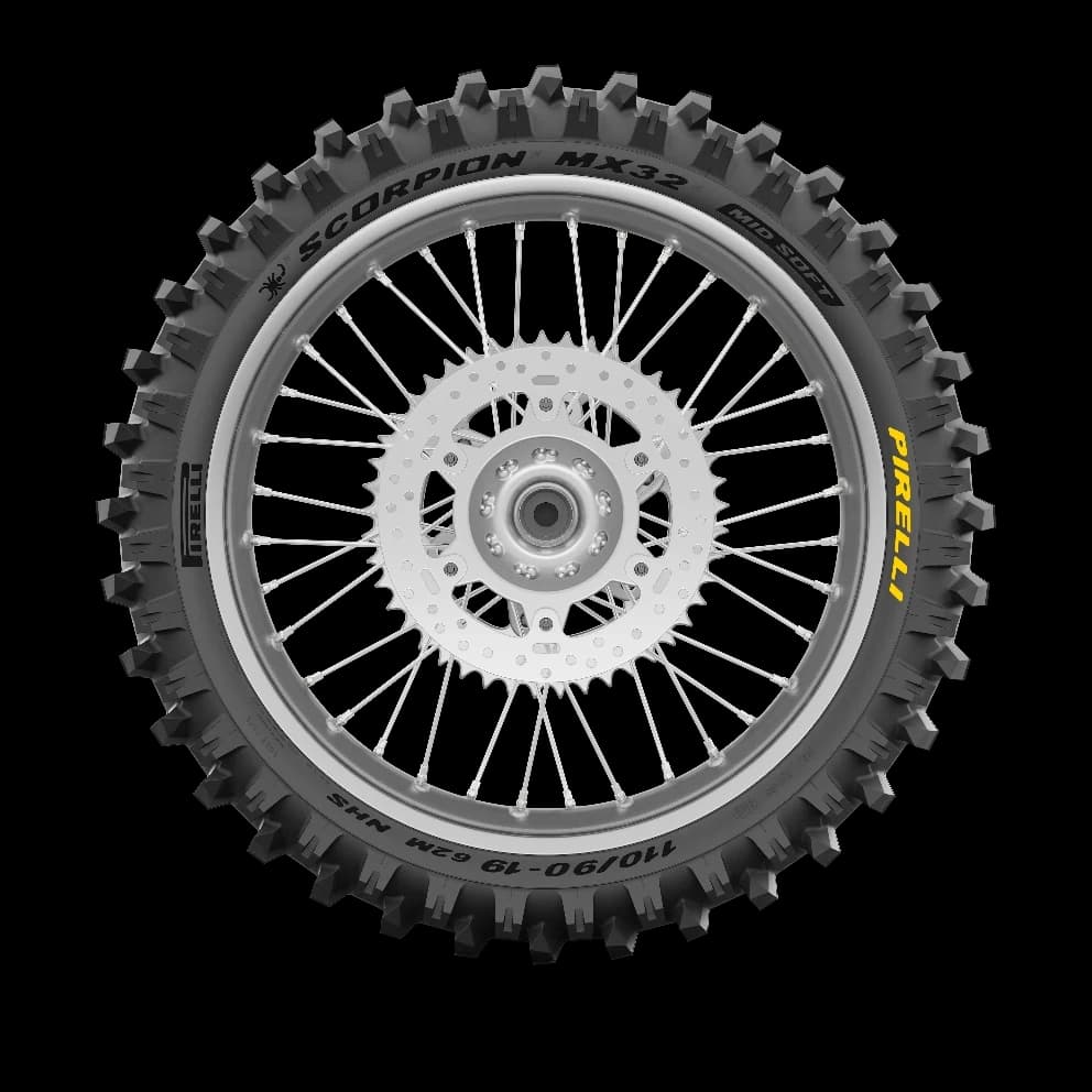 Pirelli Scorpion MX32 Mid Hard 100/90-19 M/C 57M NHS TT Rear Tyre