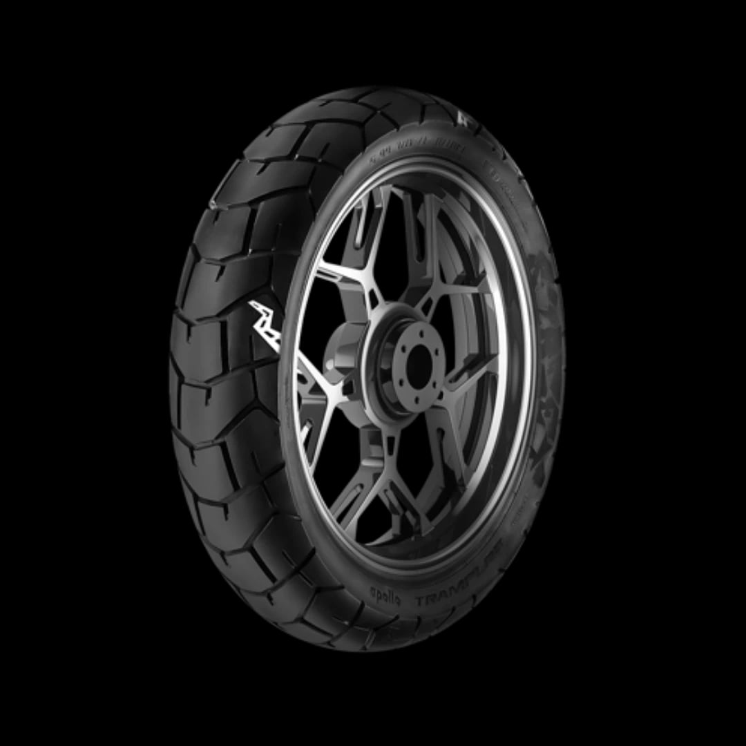 Apollo Tramplr ST tyre designed for adventure touring motorcycles and mixed terrain
