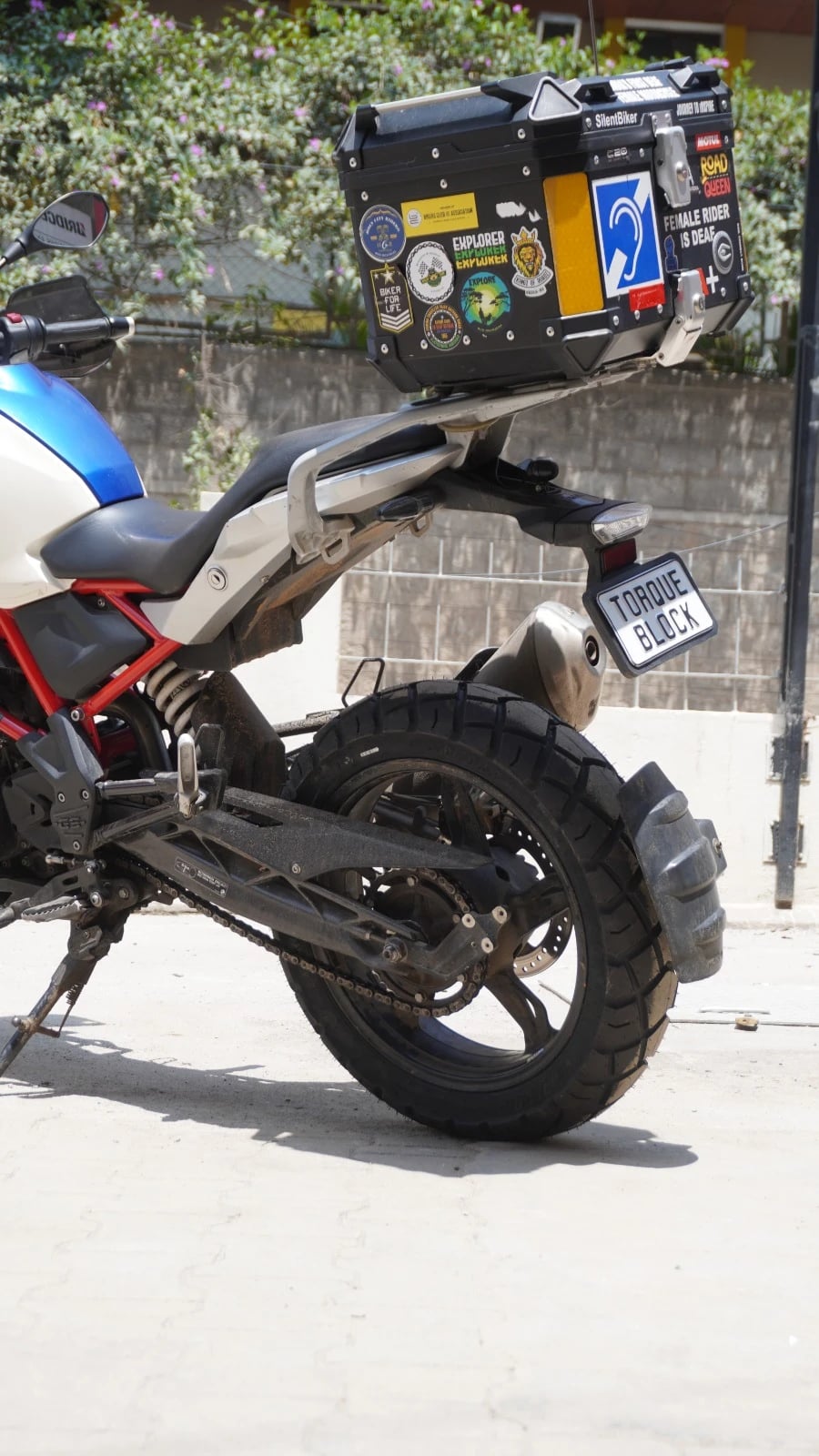 Eurogrip ExploR 150/70 R17 rear tyre fitted on BMW G 310 GS