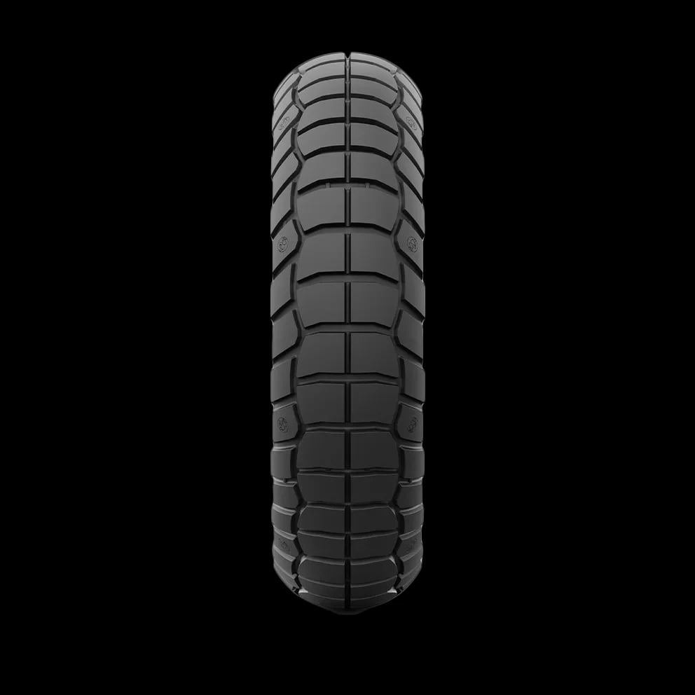 Metzeler Karoo 4 Street motorcycle tyre front tread view