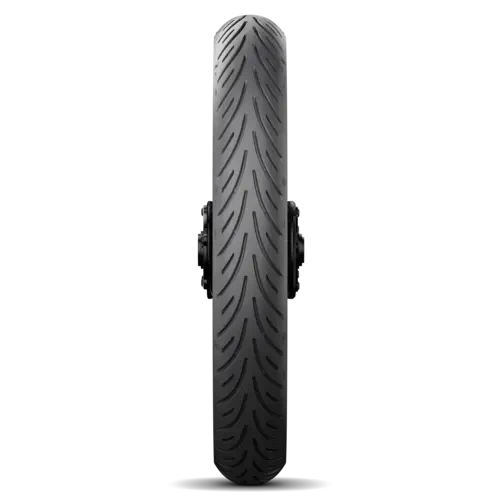 Front view of Michelin Road Classic motorcycle tyre showing its profile