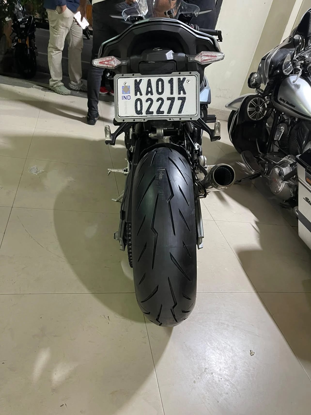 Pirelli Diablo Rosso IV 190/55 ZR17 rear tyre fitted on BMW S 1000 RR
