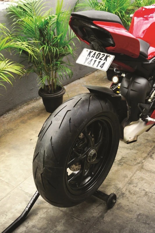 Ducati Panigale V4 fitted with premium hypersport tyres fitment 1