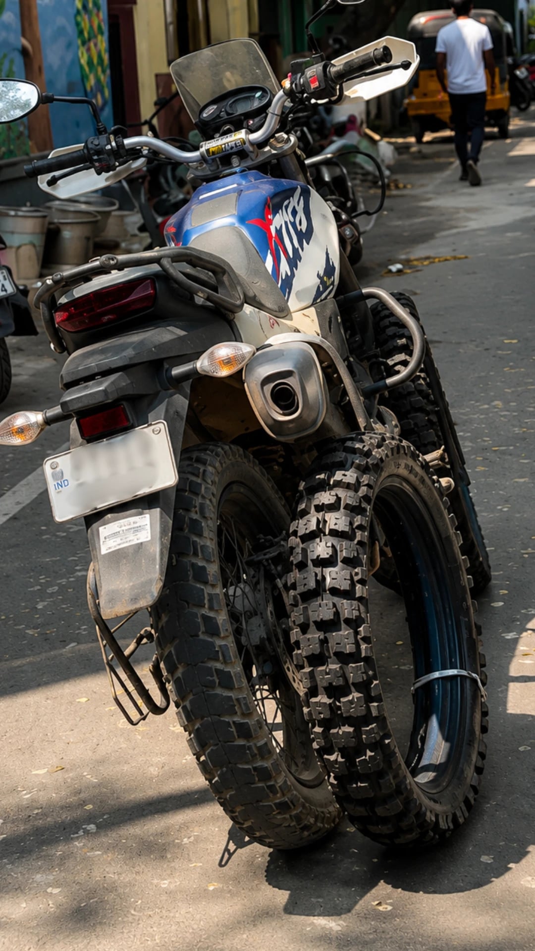 ralco-moto-cross-before-fitment-xpulse200 Rear view of Hero XPulse fitted with Ralco Moto Cross off-road tyre