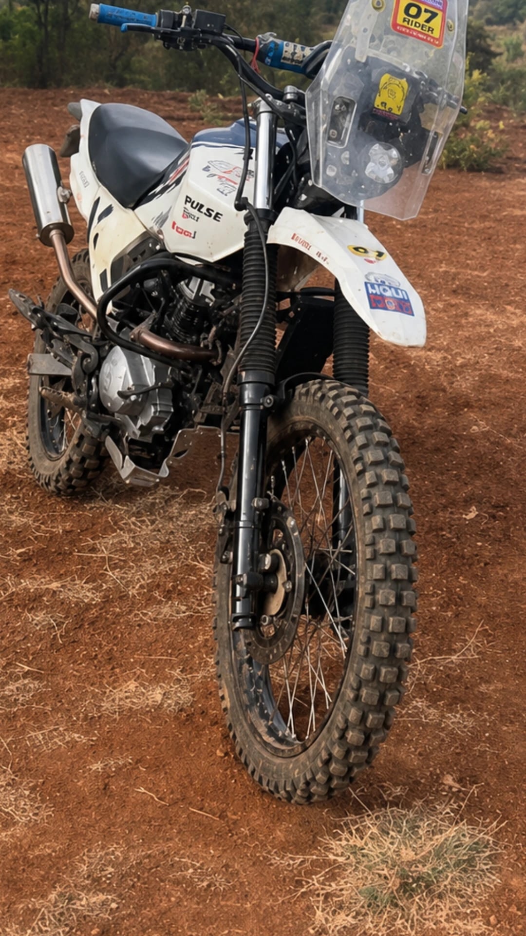 ralco-moto-cross-fitted-xpulse200-frontview Ralco Moto Cross front tyre fitted on Hero XPulse for off-road and trail riding