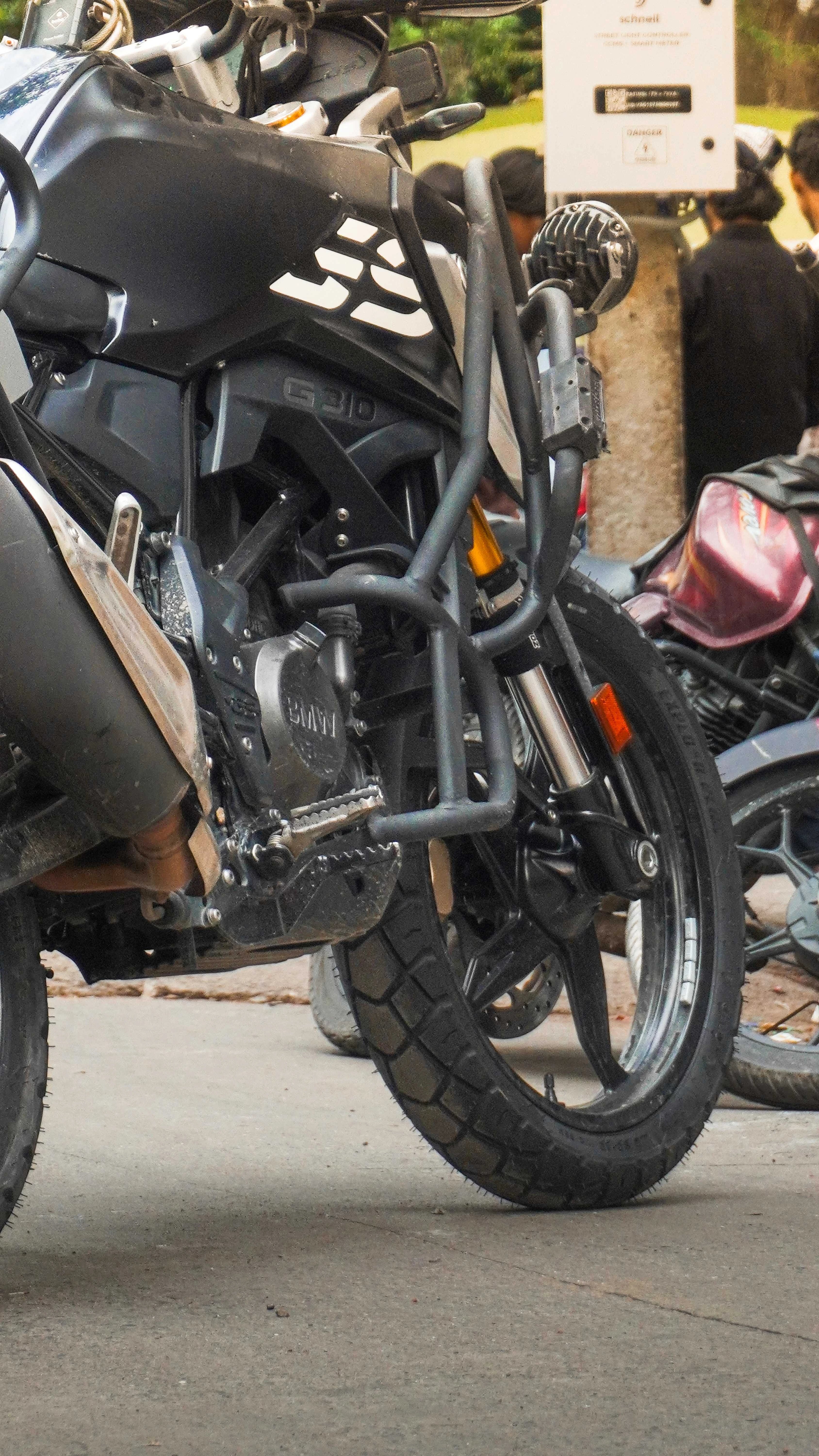 Eurogrip Explor Adventure Tyre Side View Eurogrip Explor adventure tyre fitted on motorcycle side view