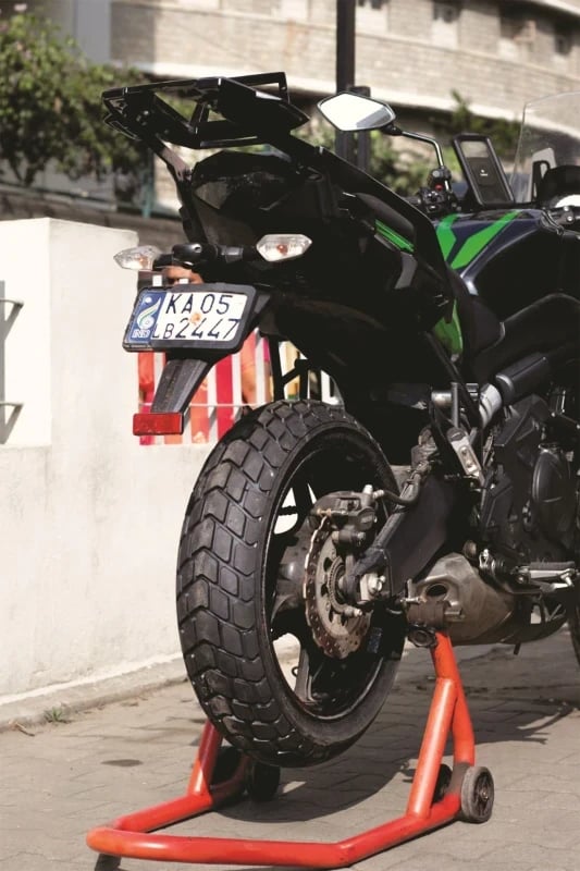 Kawasaki Versys 650 fitted with premium touring tyres
