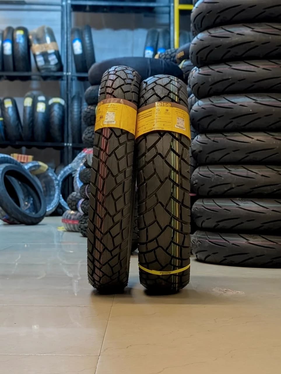 Reise Tour R 90/90-21 Front & 120/80-18 Rear Tyres Reise Tour R 90/90-21 front and 120/80-18 rear motorcycle tyre pair