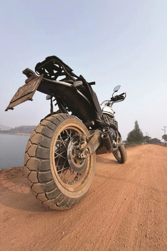 Ducati Scrambler Desert Sled on mixed terrain fitment 4
