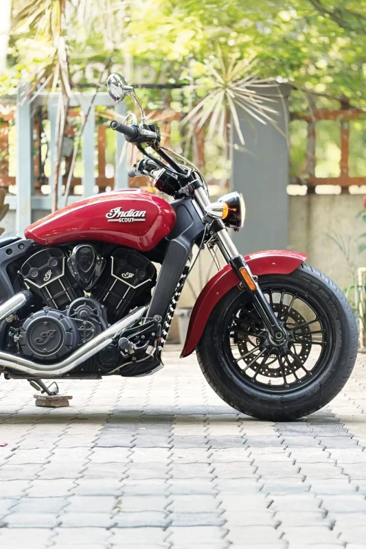Indian Scout fitted with premium cruiser tyres fitment 1