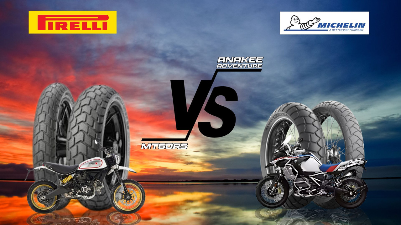 Why the Ducati Desert Sled Runs Pirelli MT60 RS While the BMW GS 1250 Rolls on Michelin Anakee Adventure Tyres