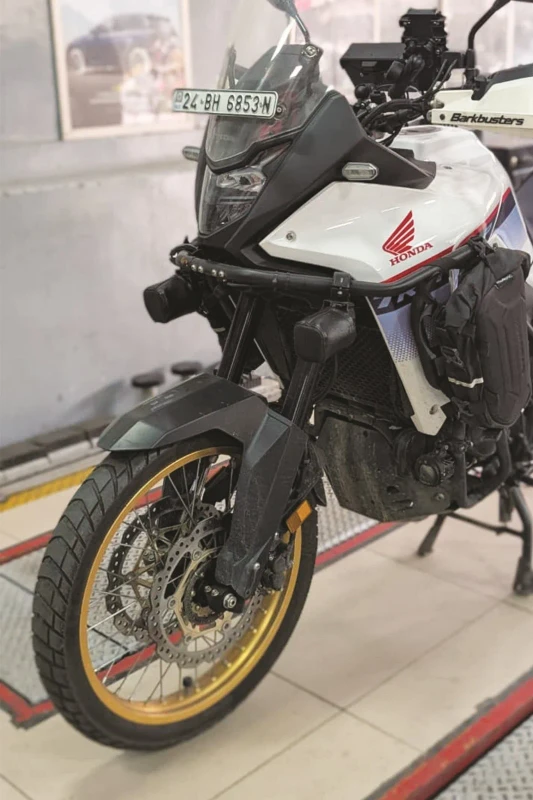 Rear tyre fitment on Honda XL750 Transalp fitment 3