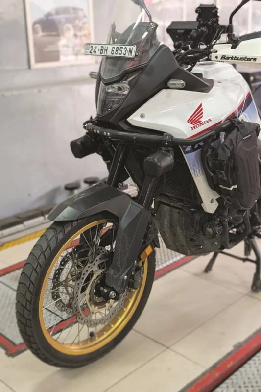 Rear tyre fitment on Honda XL750 Transalp fitment 3