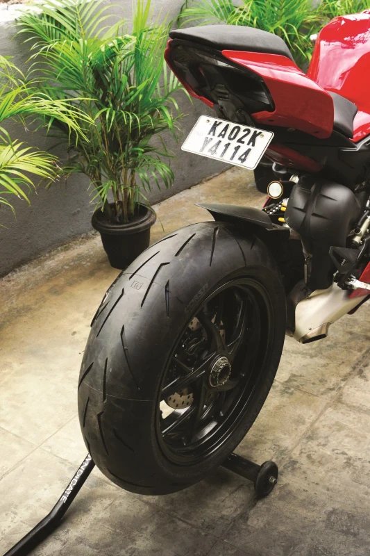Ducati Panigale V4 fitted with premium hypersport tyres fitment 1