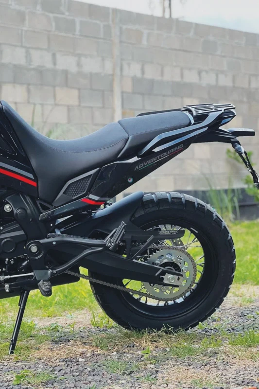 Moto Morini X-Cape fitted with premium adventure tyres fitment 1