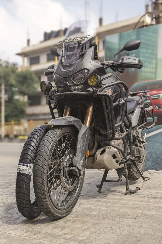 Rear tyre fitment on Honda Africa Twin fitment 3