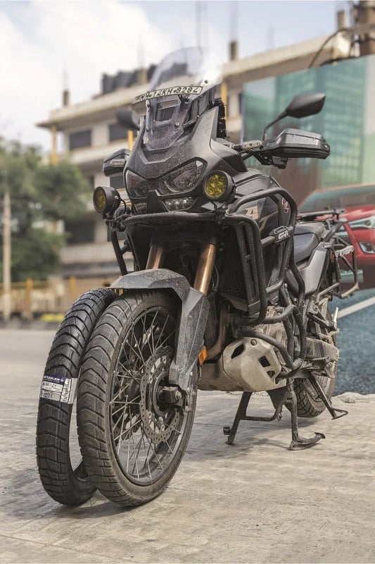 Rear tyre fitment on Honda Africa Twin fitment 3