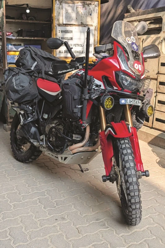 Front tyre of Honda Africa Twin fitment 2