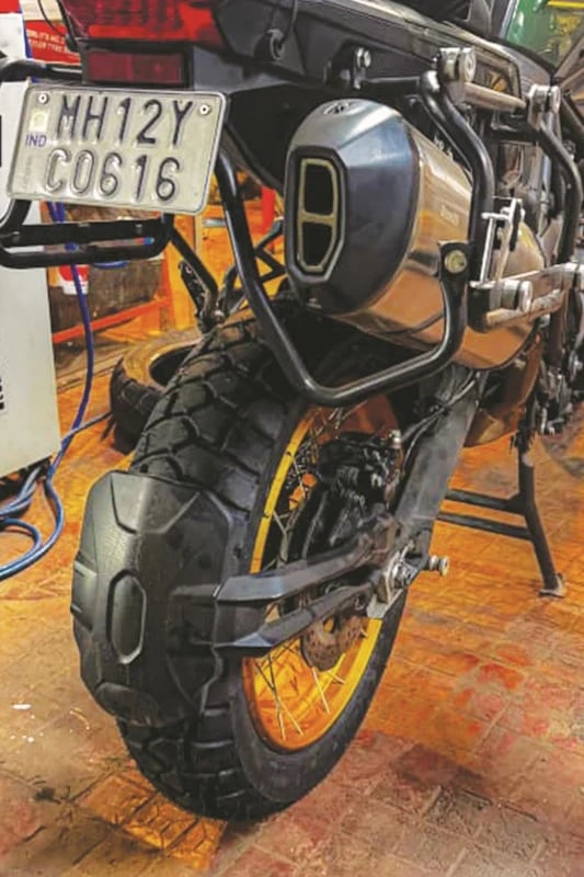 Benelli TRK 502X fitted with adventure tyres fitment 1