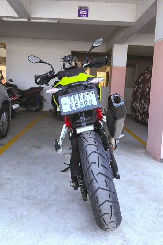 Rear tyre fitment on BMW F 900 GS fitment 3